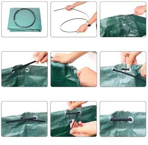 3 Packs 72 Gallon Reusable Yard Waste Bags Extra Large Heavy Duty