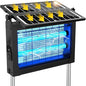 Solar Bug Zapper Outdoor, 4500V Mosquito Zapper with Dual Solar Panels - color: Black