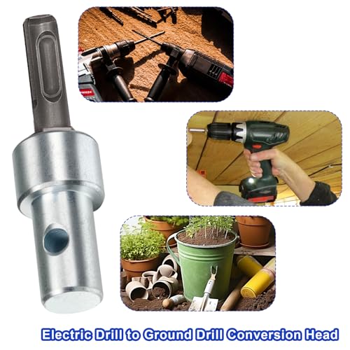 Utoolmart Garden Earth Auger Drill Adapter, 3/4" Internal Diameter, 2 Slot