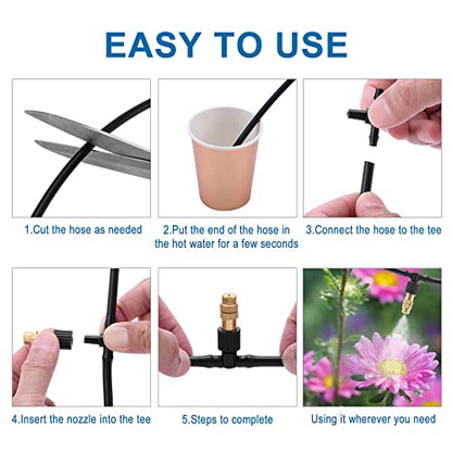 20Pcs Three-Way Atomizing Nozzle Micro Spray Drip Irrigation Mister Emitter - color: 20pcs