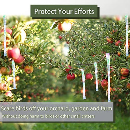 Bird Flash Tape (2in,360ft), Double Side Reflective Tape, Protect Your House, Garden, Orchard