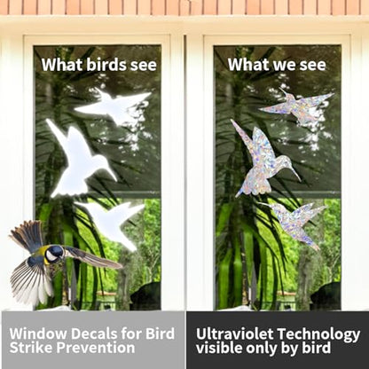 YUOROS 24 Pieces Window Decals to Prevent Bird Strikes - color: Bird