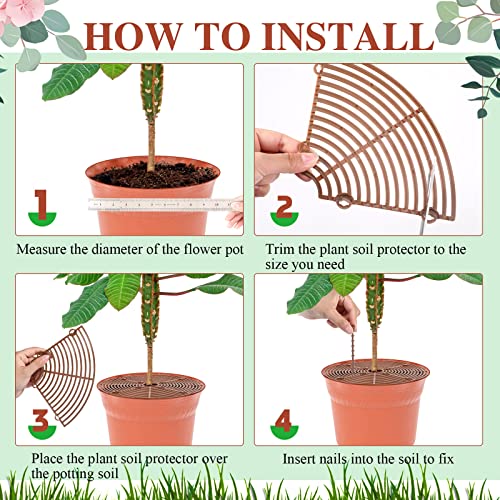 Sawysine 3 Pcs Plant Pot Grid Cover from Animals, Coffee, 11.8 in - color: Coffee, size: 11.8 In