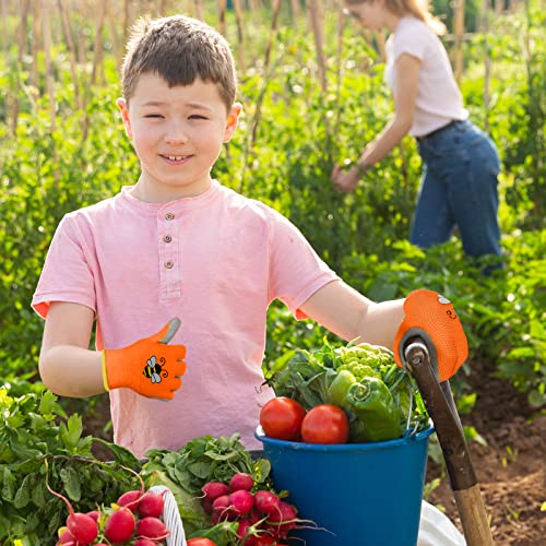12 Pairs Kids Gardening Work Gloves (Large (Age 9-11)) - size: Large (Age 9-11)
