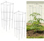 2 Pack 12x39 Inch Galvanized Folding Square Tomato Cages - size: 39in Sq-Galvanized-2Pack