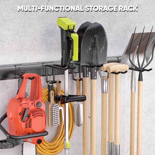 Nacial Heavy Duty Garden Tool Organizer Metal Wall Mount, 64 inches - size: 64"