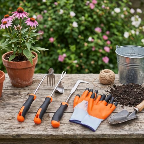 Weed Puller Tool Set, 3 Weeding Tools with Garden Gloves