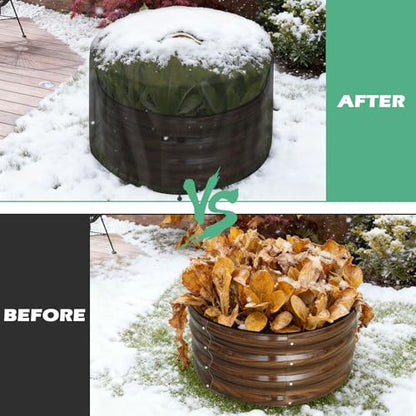 24" Planter Covers Fit 2x2 FT Raised Garden Beds Freeze Protection - size: 25“D x 24"H