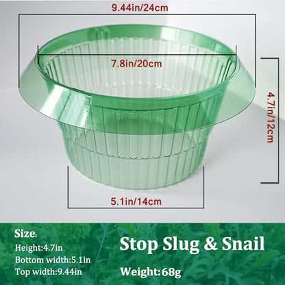 Fshow Slug & Snail Collars,30pcs Snail Garden Cloches,Snail Collar Protects Plants to Get Better. - color: green 30pcs