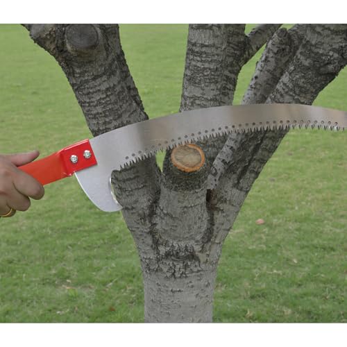 Hand Pruning Saws for Tree Trimming 15 Inches, Extension Pole Saw Attachment Blade, Pole Pruner Head Gardening Tool - color: Red