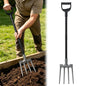 Pitch Fork, 46 inch Garden Fork with Metal 4 Tines & Ergonomic D Handle, Heavy Duty Pitchforks for Gardening Digging Composting Soil Loosening