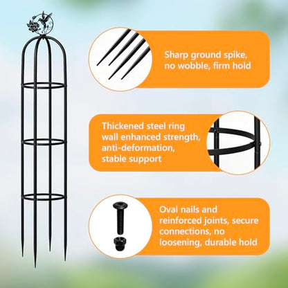 Elegant Outdoor Garden Trellis for Climbing Plants with Premium 100% Metal