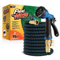 Flexi Hose Expandable Garden Hose with 8 Function Nozzle, 75FT - Lightweight Retractable Garden Hose, Water Hose - No-Kink Flexibility, 3/4 Inch Solid Brass Fittings and Double Latex Core - size: 75ft