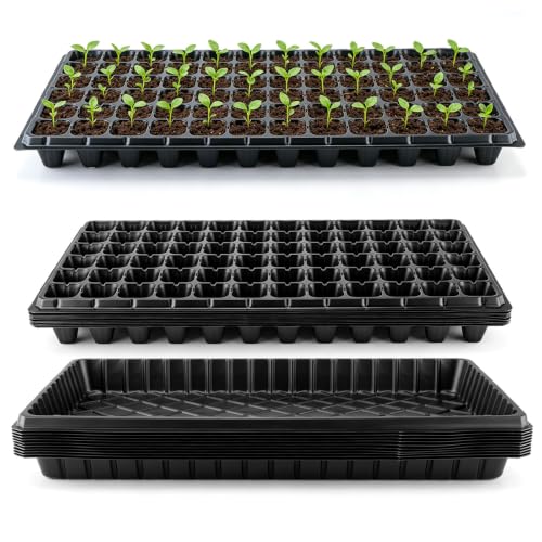 20 Pack Seed Starter Trays Heavy Duty Plastic Seedling Trays kit