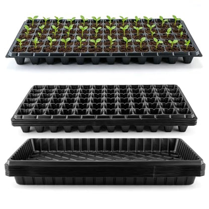 20 Pack Seed Starter Trays Heavy Duty Plastic Seedling Trays kit