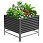 Doniks Raised Garden Bed with Legs, 48×48×37in Large Outdoor Metal Galvanized Garden Planting Box,1200lb Capacity for Vegetables Lawn Green Flowers, Fruits, Terrace