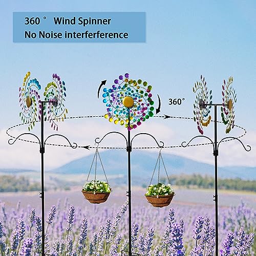 Large Metal Kinetic Wind Spinners Outdoor Garden Yard Decor