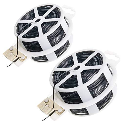 BEADNOVA Twisty Ties 656 Feet (200m) Garden Twist Tie Black Twist Ties Low Stress Training Wire Multipurpose Plastic Coated Gardening Wire for Plants Garden Office and Home - color: 200m