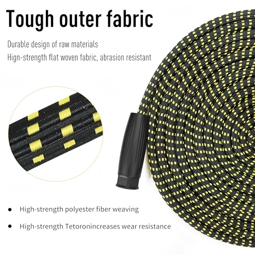 Garden Hose 50ft Triple TPE (Lightweight Kink-Free) 8-Function Nozzle | Ideal for Lawn, Car Wash & Camping