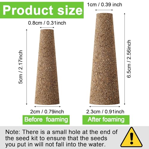 Chumia 200 Pcs Hydroponics Grow Sponges Pods for Seed Starter System