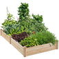 Yaheetech Wooden Raised Garden Bed Outdoor Planter Box, Wood - color: Natural Wood, size: 8ft x 4ft
