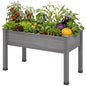 AMERLIFE Raised Garden Bed, 48x30x24 Inches Elevated Wood Planter Box - color: Gray, size: 4x2 FT-Regular