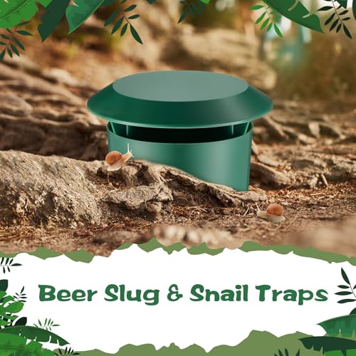 Qualirey 5 Pcs Slug Traps for Garden, Beer Trap for Snails, Green - color: green
