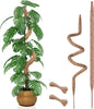 2 Pack 60 Inch Moss Pole, Bendable Moss Pole for Plants Monstera, Tall Moss Poles for Climbing Plants Indoor, Large Support, Garden Trellis Stick Stakes for Plant