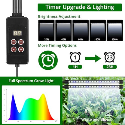 Sondiko Seed Starter Tray with Grow Light, Display Digital Controller - color: Dark Green
