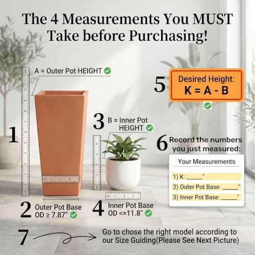 Adjustable Plant Risers for Inside Pots,16-31‘’ Height Adjustable, - size: 16.1~30.7'' Height