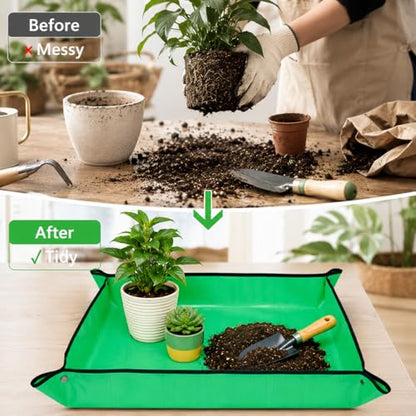 30" x 30" Repotting Mat for Transplanting & Potting Soil Mess Control - size: Medium 30" x 30"