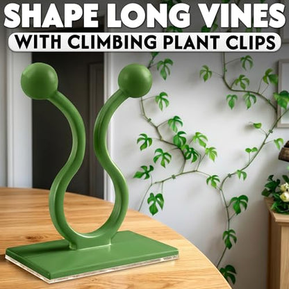 100Pcs Climbing Plant Wall Clips for Vines, Flexible Plastic (Green) - color: Small Green 100 Pcs