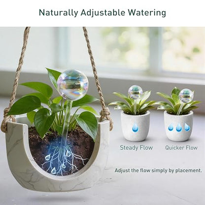 Soilagua Rainbow Plant Watering Globes, Extra-Thick Glass, 4 Pack - size: Regular – 4 Pack