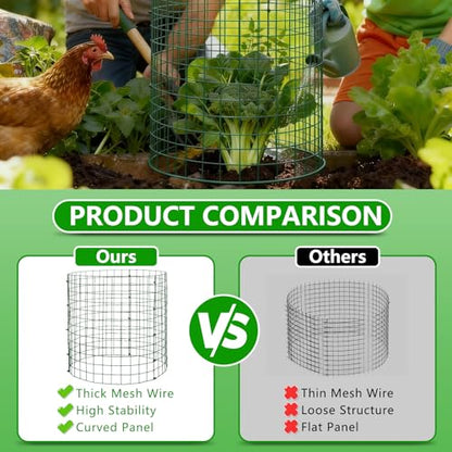 10 Pack 12x14 Inch Plant Cages, Metal Garden Protector from Animals - color: 10 Pack, size: 12x14 IN