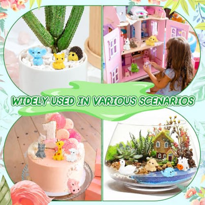 90 Pcs Mini Resin Animals 90 Styles Tiny Small Animal Figures to Hide - color: 90pcs Different Styles