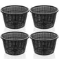 Roshtia 4 Pcs 8.35 Inch Hydroponic Baskets, Aquatic Black Mesh Net Pot