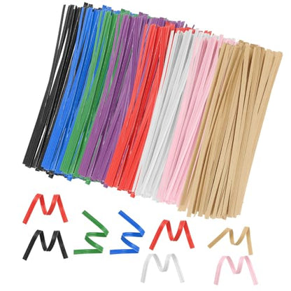 uxcell 5" Kraft Paper Twist Ties, Metallic Twist Ties Reusable for Bakery, Candy Bags, Coffee Bags, Goodie Bags, Pack of 1000, Green - color: Green, size: 5"