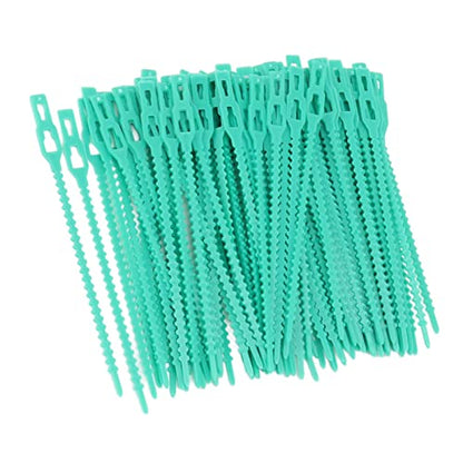 300Pcs Garden Vines Tie Plant Ties Green Reusable Zip Garden Ties Soft Wire for Supporting Plants Vines Shrubs with Flexible Plastic Material