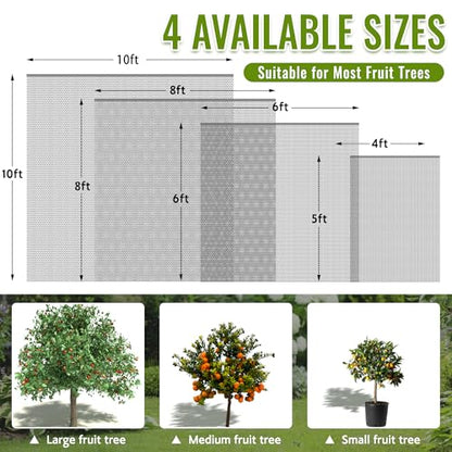 2 Pack Fruit Tree Netting Bags with Zipper and Drawstring, 6 x 6ft Ultra Fine Mesh Garden Netting Plant Cover, Bird Netting for Blueberry Bushes, Fruit Trees, Flowers (Black, 6 x 6 ft) - color: Black, size: 6 x 6 ft
