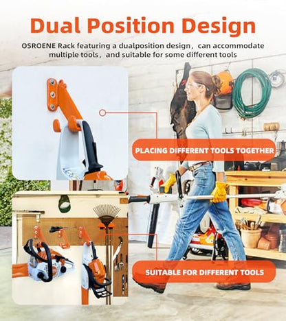 Chainsaw Hanger, 4 Pack Chainsaw Holder Wall Mount, Chain Saw Storage Rack - color: 4 Pack