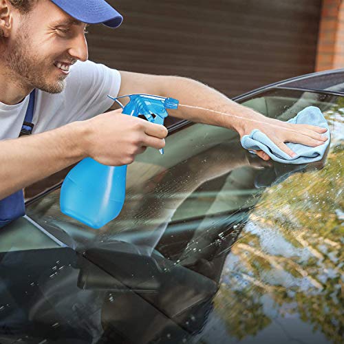 8 Oz Empty Plastic Spray Bottles with Adjustable Nozzle - Durable Trigger Sprayer with Mist & Stream Modes - Refillable Sprayer for Taming Hair, Hair styling, Watering Plants, Showering Pets - 4 Pack