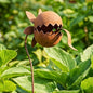 32 Inch Metal Flowers Venus Flytrap Carnivorous Plant Stake for Yard Art - color: Brown B