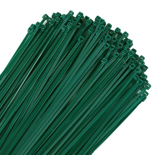 ZZRANYE 4 inch 3mm Dark Green Nylon Garden Cable Zip Ties Self Locking Cable Ties Twist Ties, Multi-Purpose Cable Tie (200 Pcs) Decoration Tie Wraps for Christmas Tree - size: 4 Inch