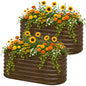 SnugNiture Galvanized Steel Raised Garden Bed Kit - 2 Pack 4x2x2 ft Metal Planter Box for Vegetables, Flowers, Herbs | Easy Assembly, Open Bottom Design for Optimal Drainage - size: 4x2x2ft(2 Pack)