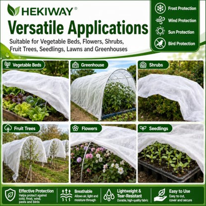 10 FT x 10 FT Frost Cloth, Plant Covers for Freeze Protection - size: 10Ft x 10Ft