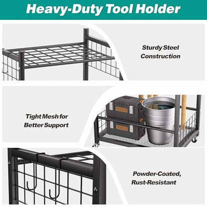 EVERHANGER Garden Tool Organizer, Garage Tool Storage Organization - size: Medium