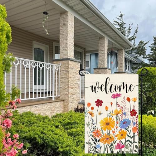 Spring Summer Garden Flag 12x18 Inch Outside Yard Porch Decoration - size: 12" x 18"