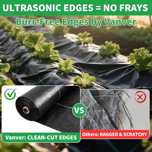 4ft x 100ft Weed Barrier Fabric, Heavy Duty Landscape Fabric - size: 4ft x 100ft