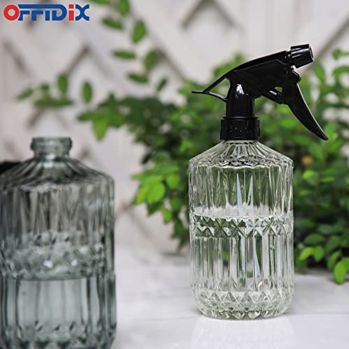 OFFIDIX Glass Spray Bottle, Plant Misters Clear 13.5 oz Adjustable Nozzle - color: G-Transparent