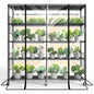 Bstrip 4-Tier Large Indoor Greenhouse with Grow Light, 58x13.8x59in - color: Transparent